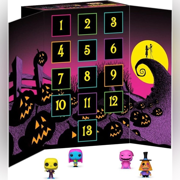 Funko Pop! Advent Calendar: 13 Days - The Nightmare Before Christmas (Blacklight - Picture 2 of 8